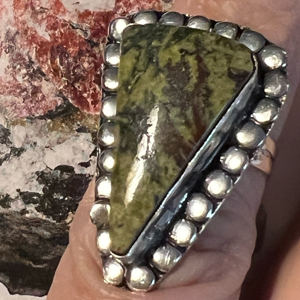 Eudialyte Sterling Ring - image 2